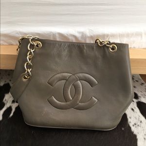 Genuine leather vintage tote bag