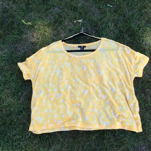 Yellow polka dot shirt