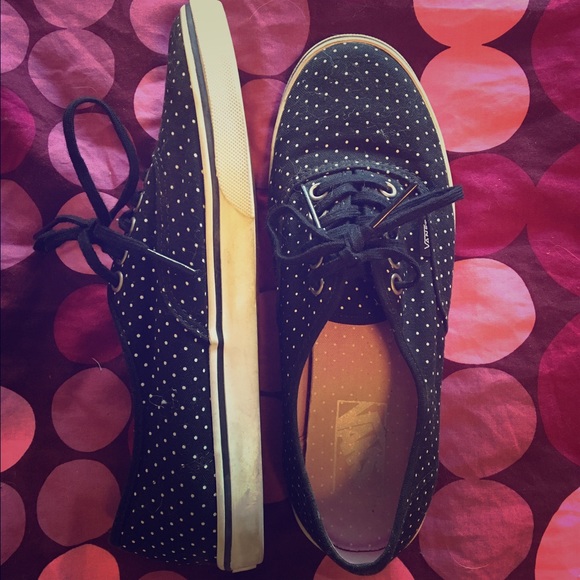 Black and White Polka Dot Vans