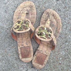 Tory Burch Miller 2 Sandal in Cork and Gold