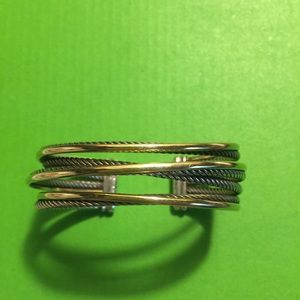David Yurman Crossover Cuff - SS and 18k