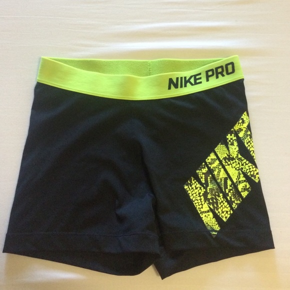 Nike pro neon spandex shorts - Picture 2 of 2