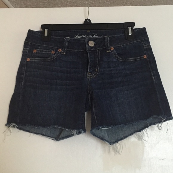 Cut off American eagle dark jean shorts
