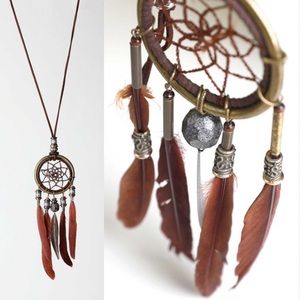 POL Dreamcatcher handmade necklace-brown
