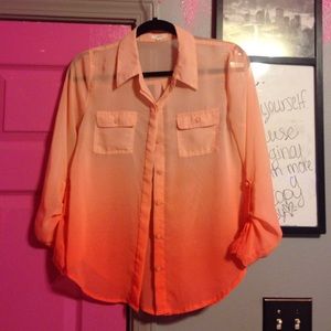 sheer pink ombré shirt
