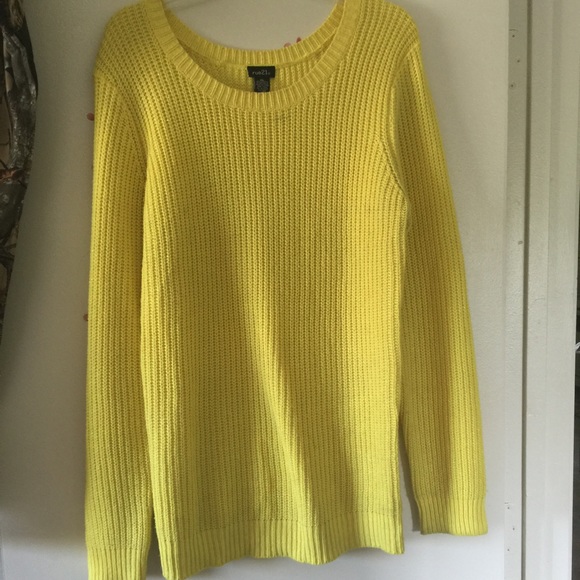 Super bright yellow sparkly sweater