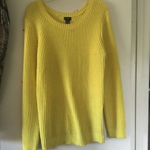 Super bright yellow sparkly sweater