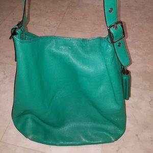 Green Coach Cross-body Carryall Bag - Medium Size