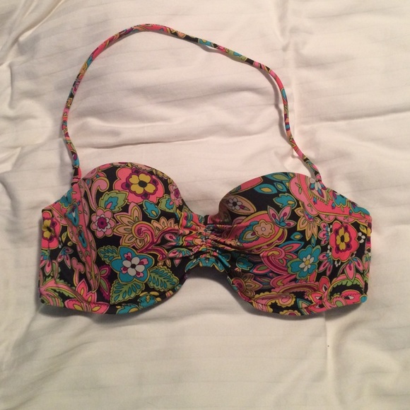 Victoria's Secret colorful paisley swim top