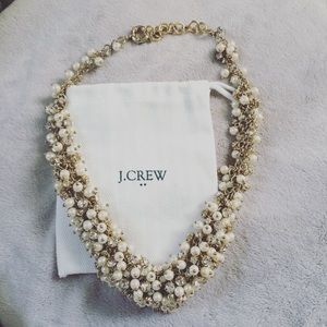 J.Crew Pearl and Gold Statement Necklace