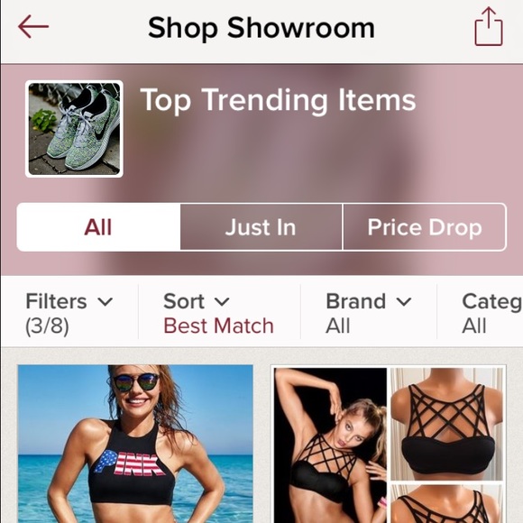 Victoria's Secret Pink High Neck Swim Crop Top - Picture 2 of 2