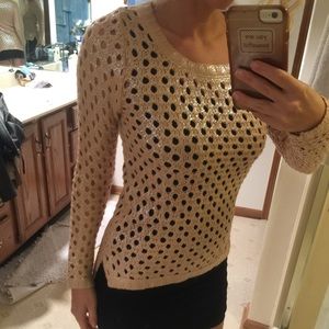 Unique Light Pink n Sparkly Sweater