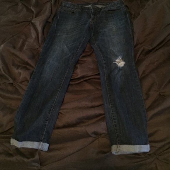 Gap premium boyfriend roll up jeans