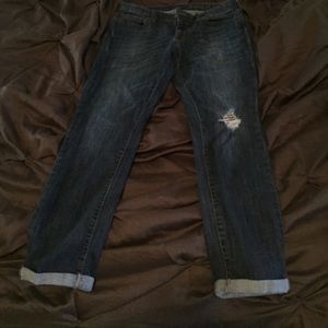 Gap premium boyfriend roll up jeans