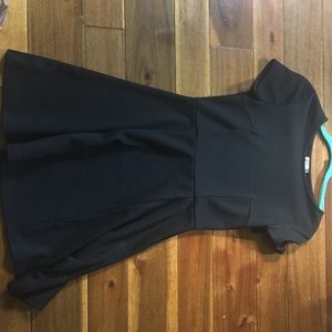 Pleated black dress