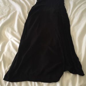 Black maxi skirt with a slit