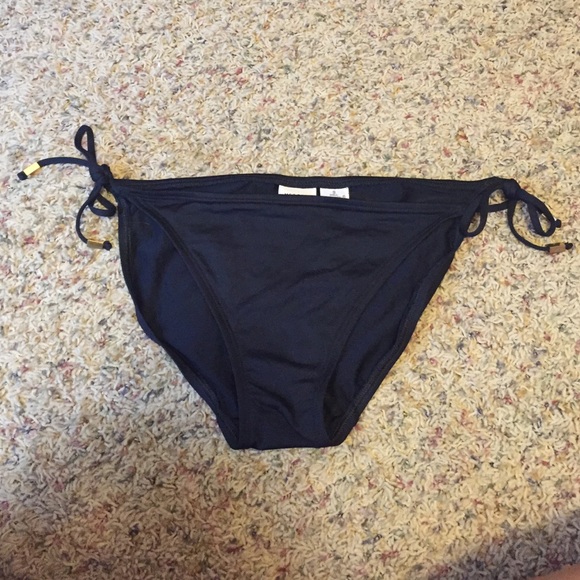 Black string bikini bottom