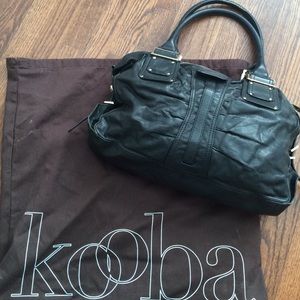 Kooba black leather shoulder bag