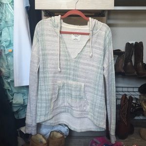 Blue and white hoodie