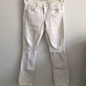 White JBrand Distressed Jeans- petite