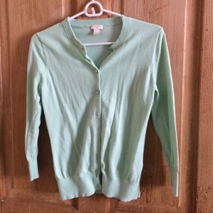 J Crew Clare cardigan in mint