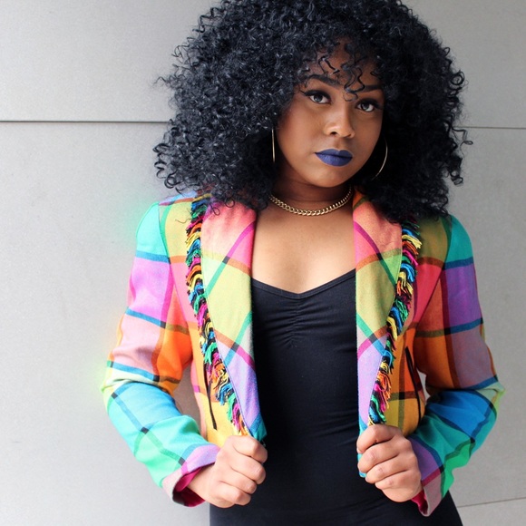 Cropped Colorblock Blazer - Picture 1 of 2