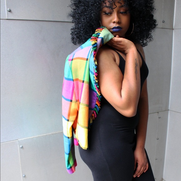 Cropped Colorblock Blazer - Picture 2 of 2