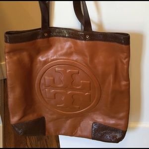 Tory Burch brown leather tote