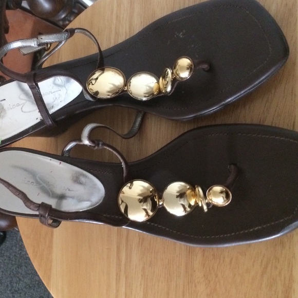 Ladies Jessica Simpson brown sandals
