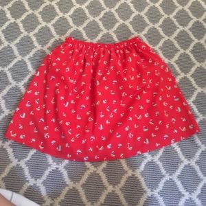 Red skirt