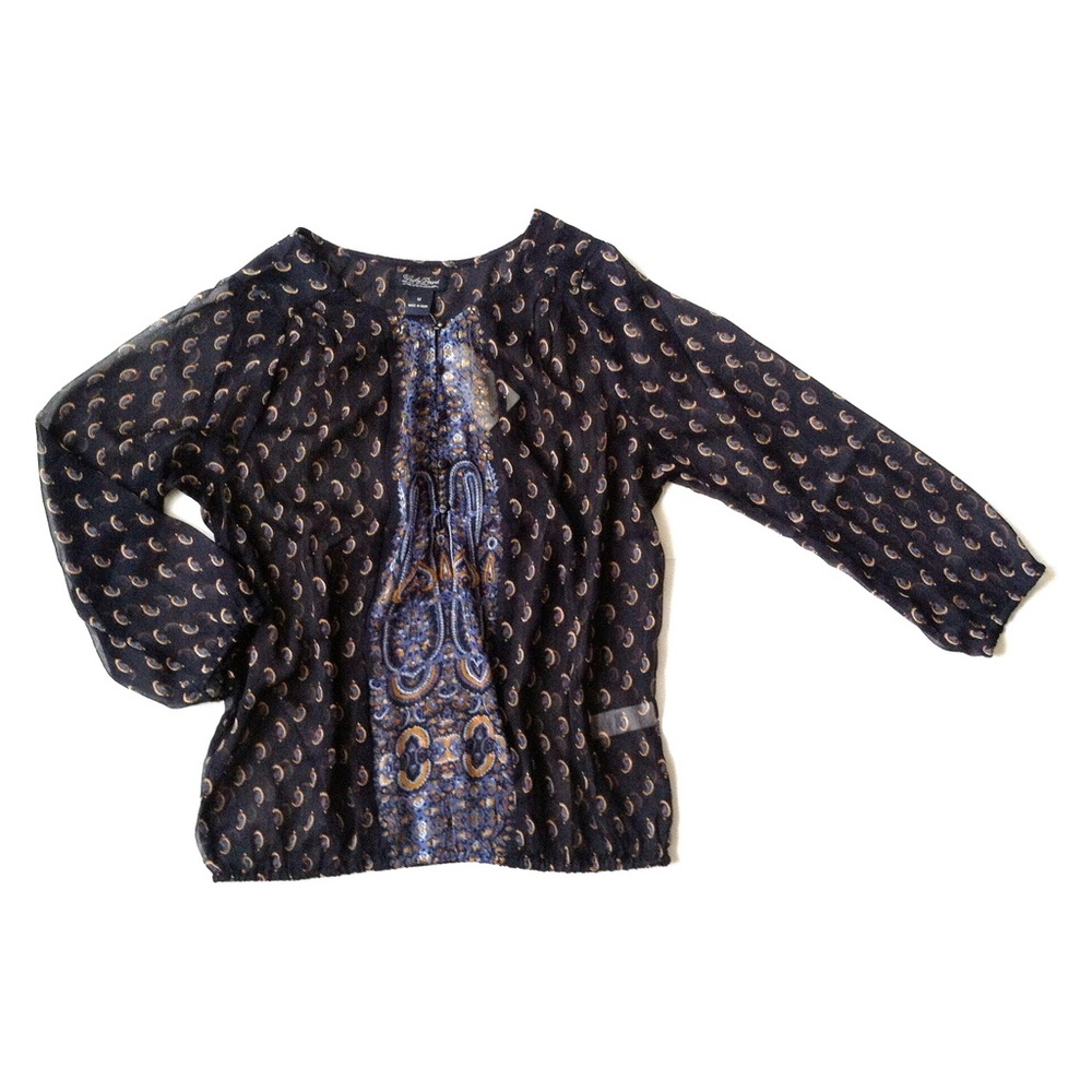 Lucky Brand Boho Top Blouse, Size M, NWT