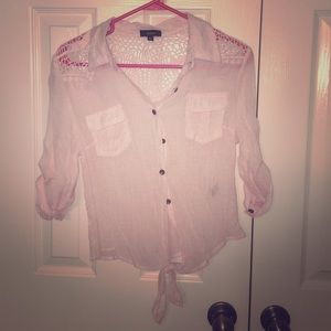 A cute crop top button down