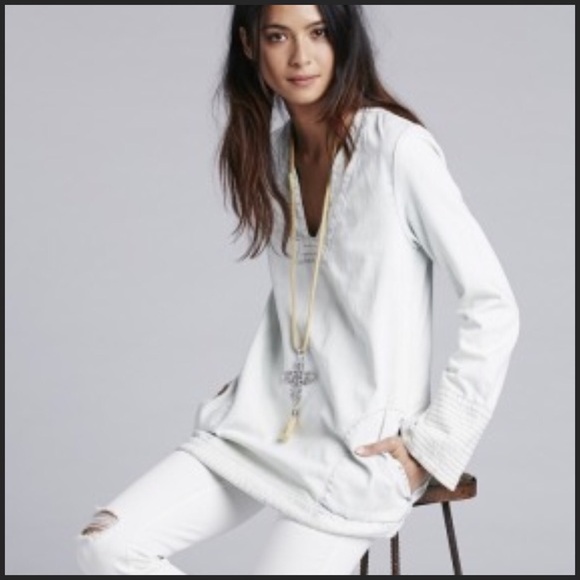 SOLD Free People Dreaming of Denim in Cloud - Picture 2 of 5