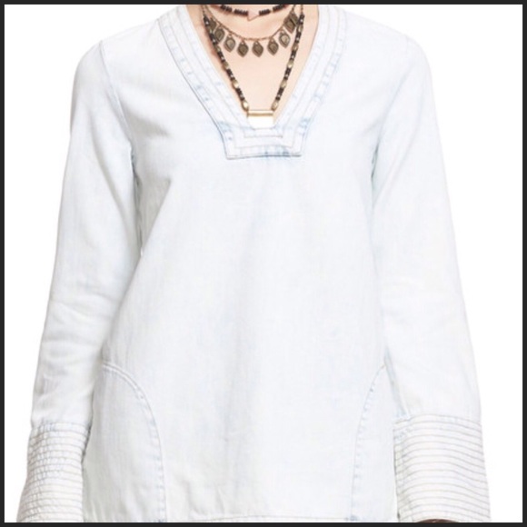 SOLD Free People Dreaming of Denim in Cloud - Picture 4 of 5