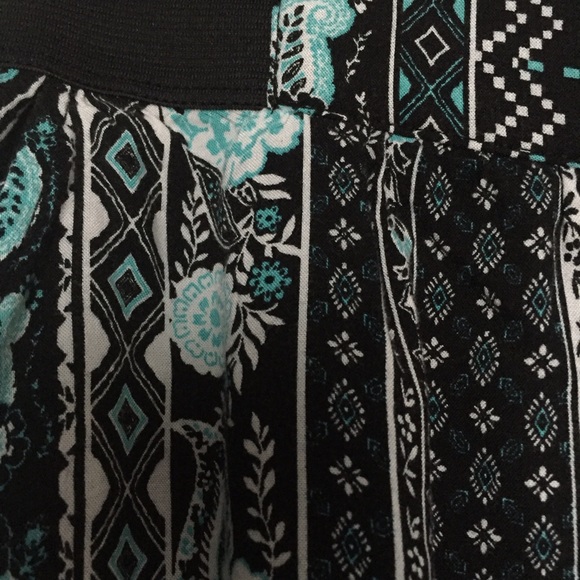 Blue Boho Palazzo/ Culotte Pants - Picture 4 of 5