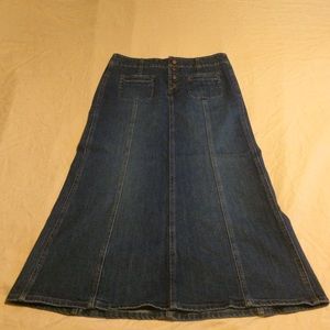 GAP Long Jean Skirt WOMENS Size 8