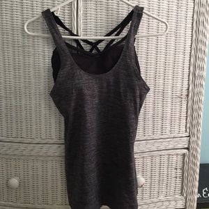 lululemon athletica cross back work out shirt