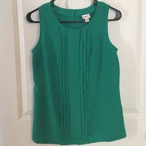 Teal sleeveless blouse