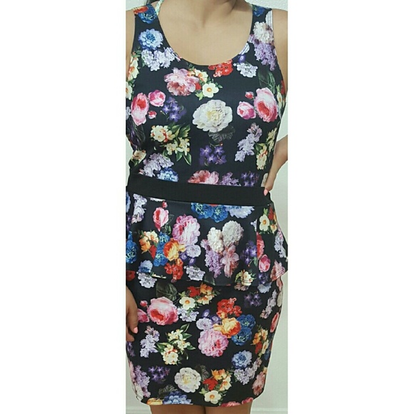 Floral print plumb dress