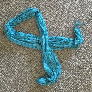 Blue Peace Sign Scarf