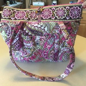 Extra large purple & green Vera Bradley tote