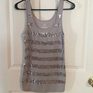 Old Navy gray sequin tank