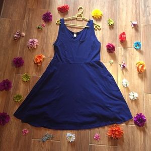 Cute old navy navy blue tank fit and flare dress