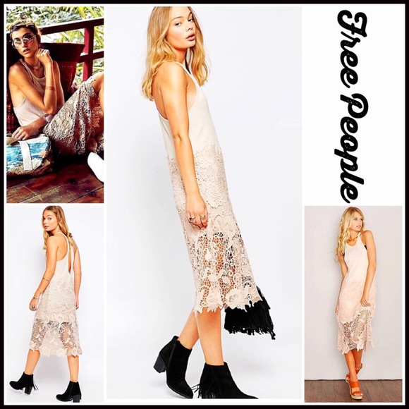 FREE PEOPLE DRESS Crochet Lace - Picture 5 of 7