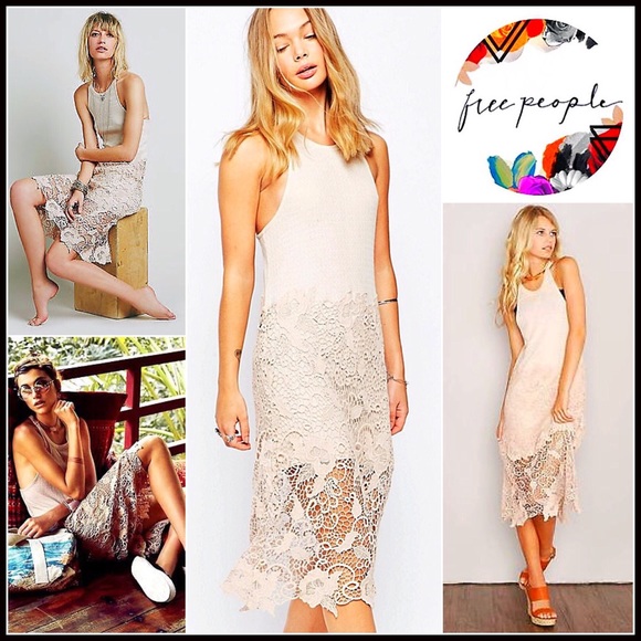 FREE PEOPLE DRESS Crochet Lace - Picture 7 of 7