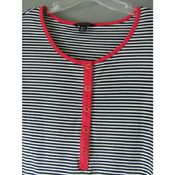 BUNDLED Land's End Jersey Shirt Dress Stripes MED - Picture 4 of 4