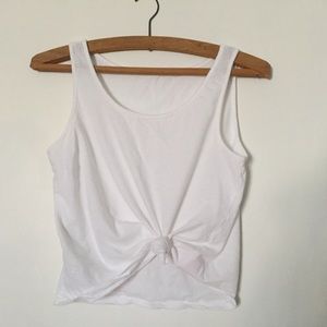 Plain White Crop Tank