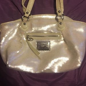 Coach Sparkle White Purse
