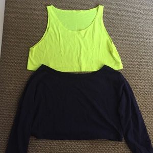 American Apparel two crop tops