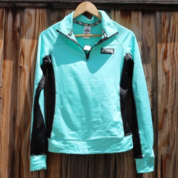Pink workout quarter zip